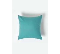 HOMESCAPES Teal Pure Egyptian Cotton Euro Size Pillowcase 40 x 40 cm 200 TC 400 Thread Count Percale Equivalent Pillow Case with Zip