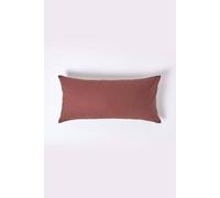 HOMESCAPES Chocolate Brown Pure Egyptian Cotton Euro Size Pillowcase 40 x 80 cm 200 TC 400 Thread Count Percale Equivalent Pillow Case with Zip