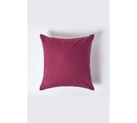 HOMESCAPES Plum Purple Pure Egyptian Cotton Euro Size Pillowcase 60 x 60 cm 200 TC 400 Thread Count Percale Equivalent Large Square Pillow Case with Zip