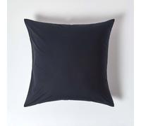 Homescapes Continental Egyptian Cotton Pillowcase 200 Tc, 80 X 80 Cm In Black Black One Size