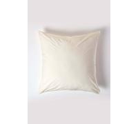 HOMESCAPES Crisp & Cool 200 TC Egyptian Cotton Percale Housewife Pillowcase, European Size - Cream - 80 x 80 cm