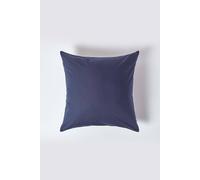 Homescapes Navy Blue Continental Egyptian Cotton Pillowcase 200 Tc, 80 X 80 Cm