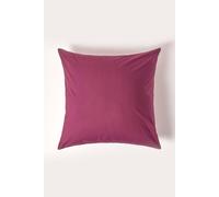 HOMESCAPES Plum Purple Pure Egyptian Cotton Euro Size Pillowcase 80 x 80 cm 200 TC 400 Thread Count Percale Equivalent Large Square Pillow Case with Zip