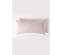(Euro - 40 x 80 cm, Dusky Pink Violet) Egyptian Cotton Satin Stripe Pillowcase 330 Thread Count