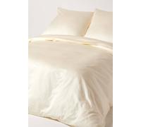 Homescapes Continental Sateen Cotton Duvet Cover Set 400 Tc In Cream Cream