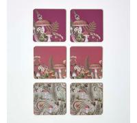 Homescapes Cork Coasters With Mushroom Design, Set Of 6
