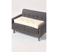 Homescapes Cream Cotton 2 Seater Booster Cushion