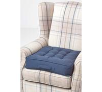 Homescapes Cotton Armchair Booster Cushion in Navy | Size: 50 cm x 50 cm Homescapes Navy 50 cm x 50 cm