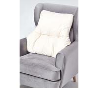 Homescapes Cotton Back Support Cushion in Cream Homescapes Cream