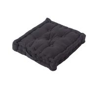 Homescapes Cotton Black Floor Cushion, 40 X 40 Cm
