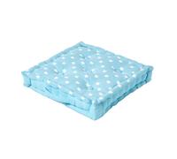 Homescapes Cotton Blue Stars Floor Cushion, 40 X 40 Cm