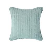 Homescapes Cotton Cable Knit Duck Egg Blue Cushion Cover, 45 X 45 Cm