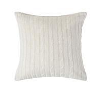 Homescapes Cotton Cable Knit Natural Cushion Cover, 45 X 45 Cm
