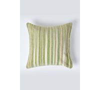 Homescapes Cotton Chenille Tie Dye Green Cushion Cover, 45 X 45 Cm