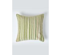 Homescapes Cotton Chenille Tie Dye Green Cushion Cover, 45 X 45 Cm