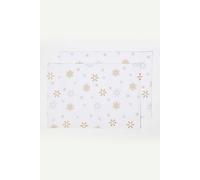 Homescapes Cotton Christmas Gold Snowflake Pack Of 2 Placemats Gold One Size
