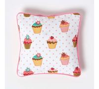 Homescapes Cotton Cup Cakes Cushion Cover, 30 X 30 Cm