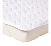 HOMESCAPES Cotton Deep Quilted Super King Size Mattress Topper