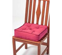 (Claret Red) Cotton Dining Chair Booster Cushion
