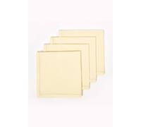 Homescapes Cotton Fabric 4 Napkins Set In Cream Cream One Size