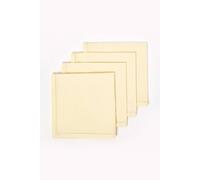 HOMESCAPES Premium Cream Cloth Napkins, Set of 4, Handcrafted, Plain 100% Cotton Fabric Napkins, Washable & Reusable, Dinner Table Napkins for Parties, Events & Weddings - Natural Cream, 45 x 45cm