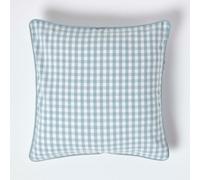 (45 x 45 cm, Blue) Cotton Gingham Check Cushion Cover