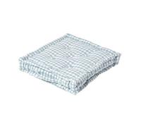 (50 x 50 cm, Blue) Cotton Gingham Check Floor Cushion