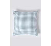 Homescapes Cotton Gingham Check Cushion Cover In Blue Blue