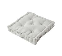 Homescapes Cotton Grey Floor Cushion, 40 X 40 Cm