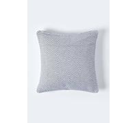 Homescapes Cotton Grey Halden Chevron Cushion Cover, 60 X 60 Cm