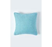 Cotton Halden Cushion Cover Homescapes Teal 60cm x 60cm