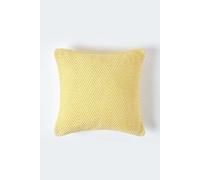 Cotton Halden Cushion Cover Homescapes Yellow 60cm x 60cm