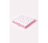 Homescapes Cotton Hearts Floor Cushion In Pink Pink 50cm x 50cm