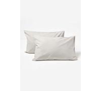 Homescapes Cotton Kids Pillowcases 40 x 60 cm 200 Thread Count, 2 Pack in Grey Homescapes Grey 40 x 60 cm