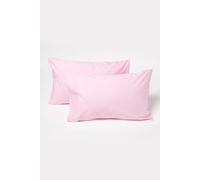 Homescapes Cotton Kids Pillowcases 40 x 60 cm 200 Thread Count, 2 Pack in Pink Homescapes Pink 40 x 60 cm