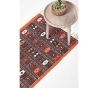 Homescapes Cotton Kilim Printed Rug Multicolour Design | Size: 60 cm x 90 cm Homescapes Multicolor 60 cm x 90 cm