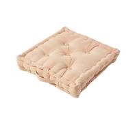 Homescapes Cotton Natural Beige Floor Cushion, 50 X 50 Cm