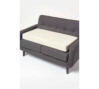 Homescapes Cotton Orthopaedic Foam 2 Seater Booster Cushion In Cream Cream