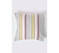 Homescapes Cotton Osaka Green Stripe Cushion Cover Green 60cm x 60cm