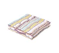 Homescapes Cotton Osaka Green Stripes Floor Cushion | Size: 40 cm x 40 cm Homescapes Green 40 cm x 40 cm
