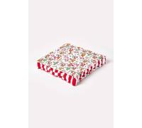 Homescapes Cotton Owl Floor Cushion in Red | Size: 50 cm x 50 cm Homescapes Red 50 cm x 50 cm