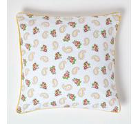 Homescapes Cotton Paisley And Dots Cushion Cover, 60 X 60 Cm