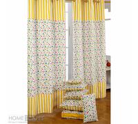 Homescapes Cotton Patchwork Curtains Ready Made Eyelet Ring Top 3 Sizes