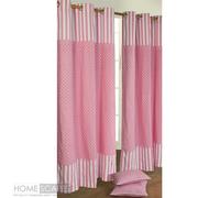 Homescapes Cotton Patchwork Curtains Ready Made Eyelet Ring Top 3 Sizes