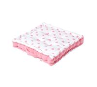 Homescapes Cotton Pink Hearts Floor Cushion, 50 X 50 Cm