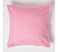 (60 x 60 cm, Pink Dots) Cotton Polka Dots Cushion Cover