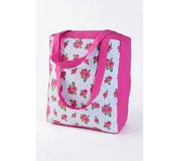 Homescapes Cotton Pink Roses Dots Design Shopping Bag, 27 x 32 x 11 cm Homescapes Pink 27 x 32 x 11 cm