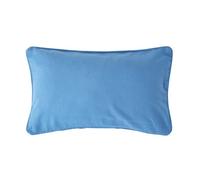 HOMESCAPES - 100% Cotton Plain Airforce Blue Cushion Cover - 30 x 50 cm Rectangular - 12 x 20 Inches - Sofa Cushion Pillow Cover - Washable