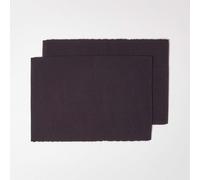Homescapes Cotton Plain Black Pack Of 2 Placemats