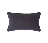 Homescapes Cotton Plain Black Rectangular Cushion Cover, 30 X 50 Cm